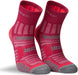 Hilly Womens Ankle Running Socks Twin Skin Cushioned - Magenta - 3 Pairs for 2Hilly