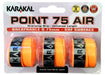 3x Karakal Point 75 Air Overwrap Grip Anti Slip Racquet Protector OrangeFITNESS360