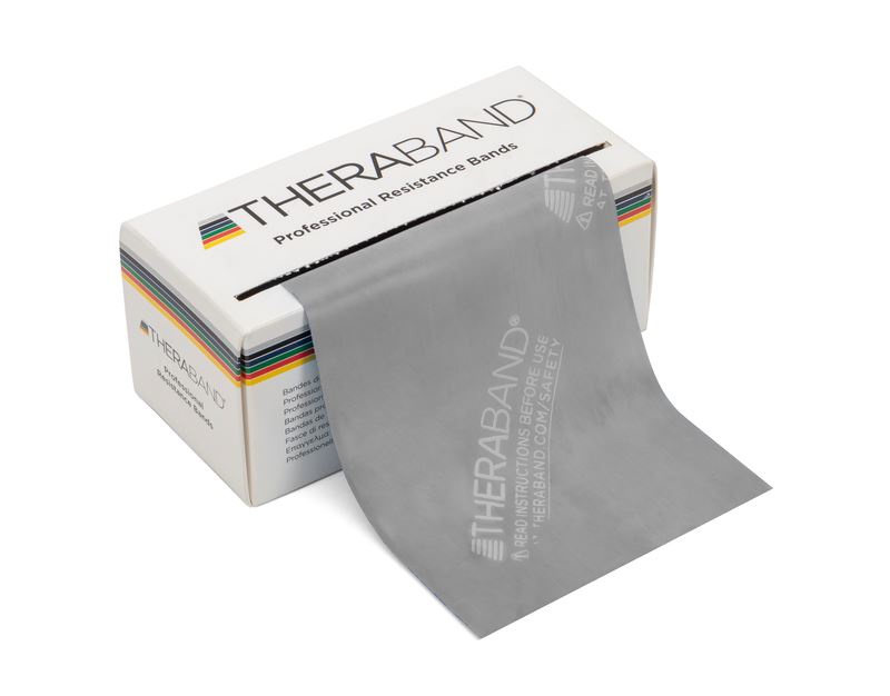 THERABAND Super Heavy 6 Yard Latex Resistance Bands ForPhysio, Rehab & Strength - Silver