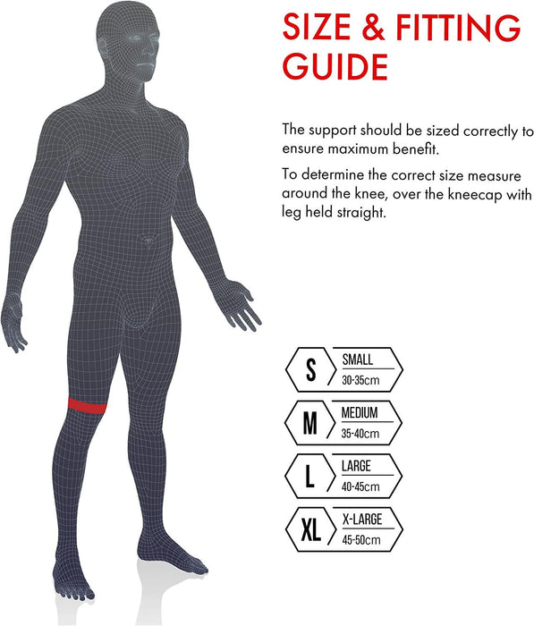 Vulkan Classic Knee Support Compression Sleeve in Black - Neoprene - Level 2