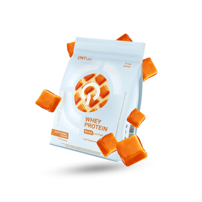 QNT Light Digest Whey Protein Powder BCAA And Fiber - Salted Caramel