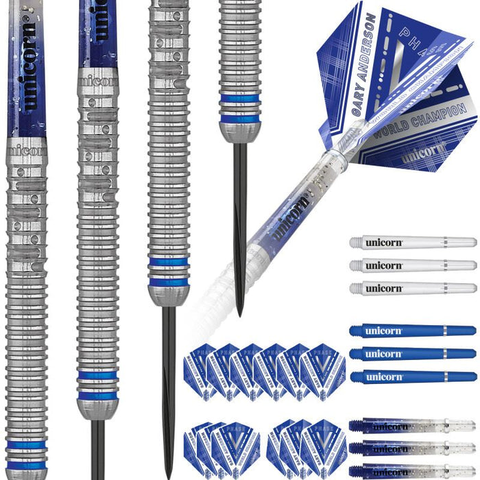 Unicorn Gary Anderson Phase 5 World Champion Steel Tip Darts – 90% Tungsten