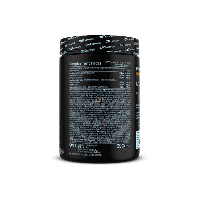 QNT Pre Workout Overdrive Performance Powder 390g