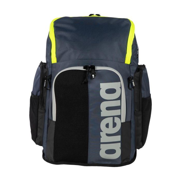 Arena Spiky 3 Backpack Navy Yellow Water Repellent Pockets Swimming Travel Bag