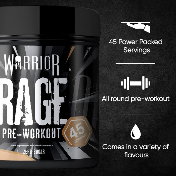 Warrior Rage Supplement Pre Workout Muscle Growth Protein Shake Krazy Cola 392g