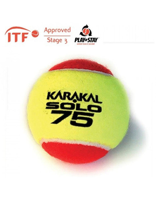 Karakal Solo 75 Red Tennis Ball - Low Pressure & Bounce - 1 DozenKarakal