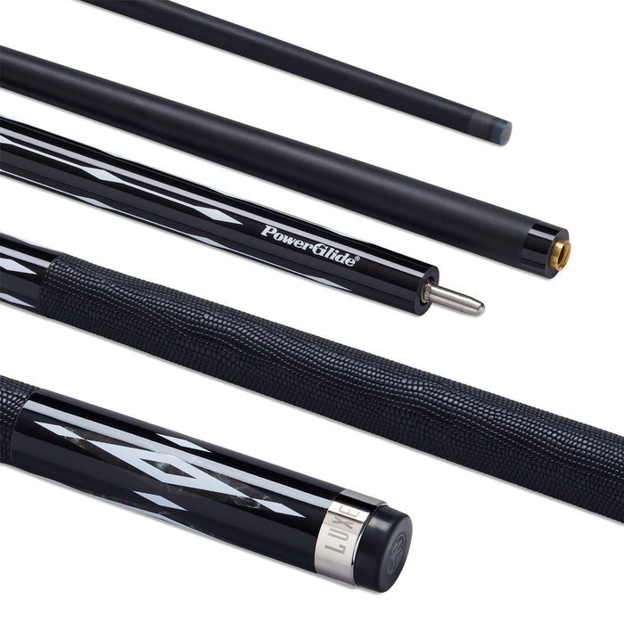 PowerGlide Luxe Carbon Pool Cue High‑Performance 2‑Piece Cue 10mm Tip