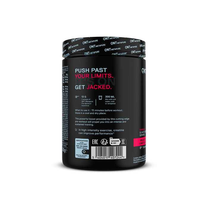 QNT Pre Workout Overdrive Performance Powder 390g