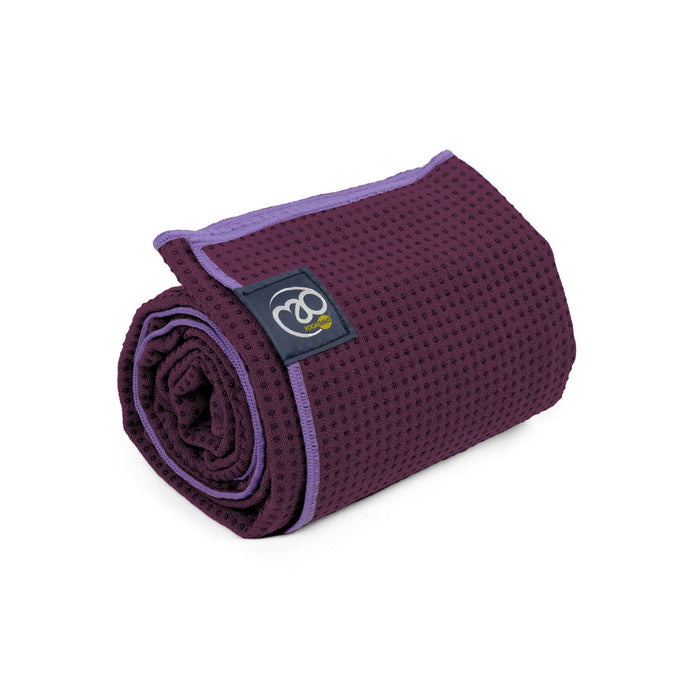 Fitness Mad Grip Dot Hot Yoga Pilates Towel - Aubergine