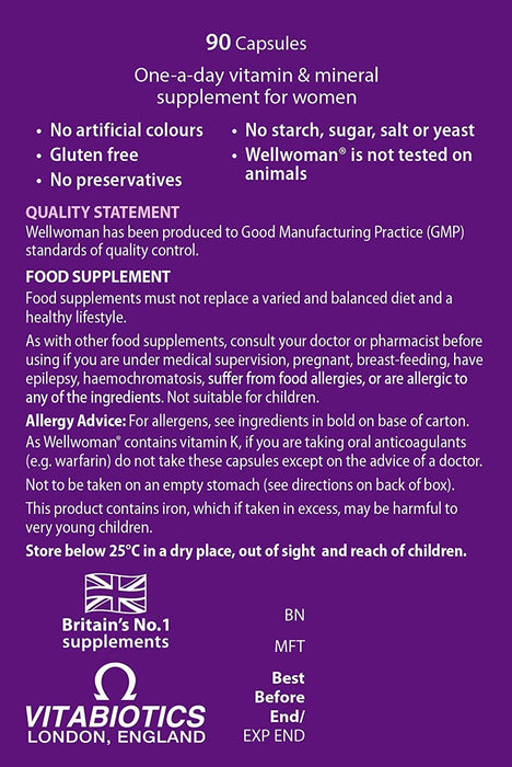Vitabiotics Women 90 Vitamin Capsules Support Hair Nail Skin Hydration -3 For 2