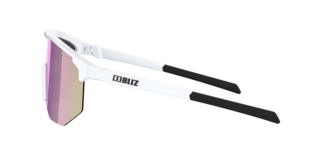 Bliz Hero Sports Unisex Sunglasses Shades White Frame Brown/Pink lens