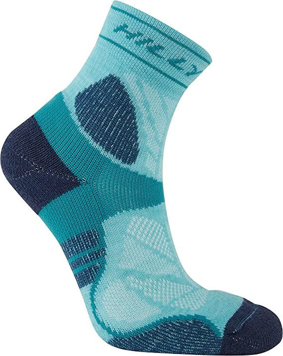 Hilly Trail Anklet Socks Mid Cushion Sports Running Pepper/Teal - 3 Pairs for 2Hilly