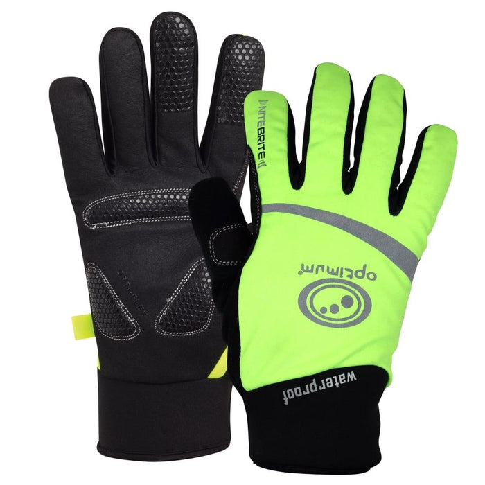 Optimum Sport Winter Cycling Gloves Nitebrite Thermal Fluro GreenOptimum