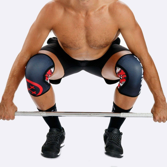 Rocktape Assassins Knee Sleeves 5mm Support Protection Extra Long Black