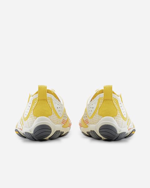 Vibram V-Run Five Fingers Barefoot Mens Running Shoes Trainers - Ivory/Yellow