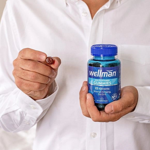 Vitabiotics Wellman Multi-Vitamins Orange Flavour Vegan Supplement - 60 Gummies