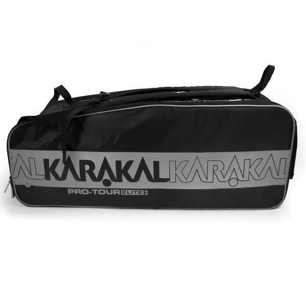 Karakal Pro Tour Elite 2.2 Racket Bag – Multi-Racket Storage, Durable - Grey