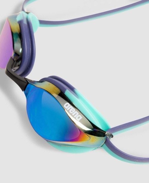 Arena Python Mirror Swimming Goggles UV Protection Lens - Turquoise/Dusk/Water