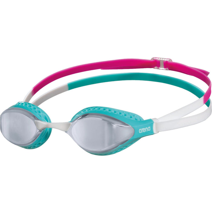 Arena Swimming Goggles Airspeed Mirror Wide Lenses - Silver / Turquoise
