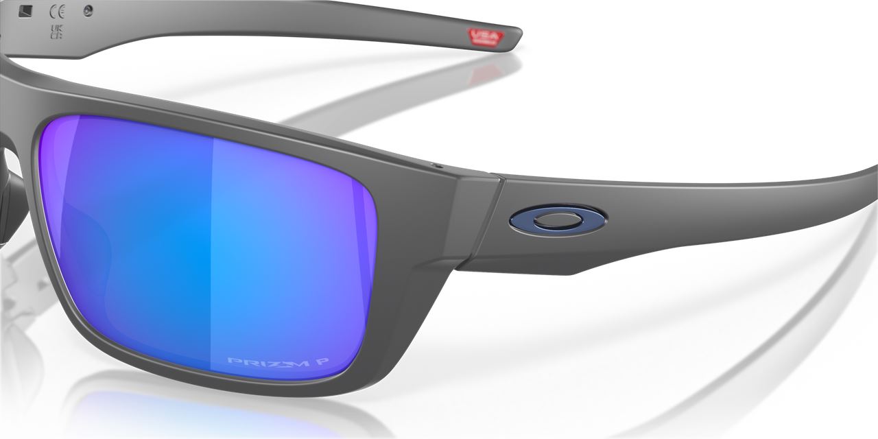 Oakley Drop Point Sunglasses Performance Matte Dark Grey Frame Prizm Sapphire Lens