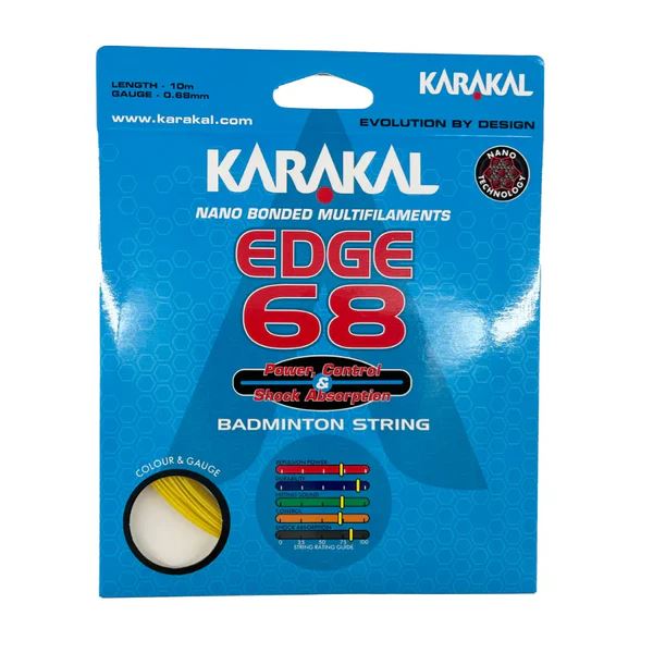 Karakal Edge 68 Badminton Racket String Nano Bonded 10M - Yellow