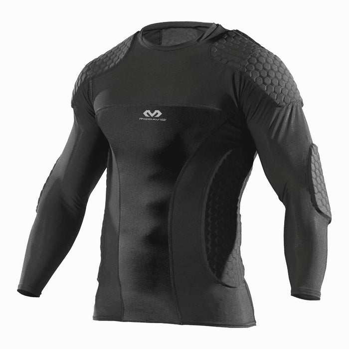 McDavid 7737 Long Sleeve Goalkeeper Shirt Soccer Football With Rib Padding - S