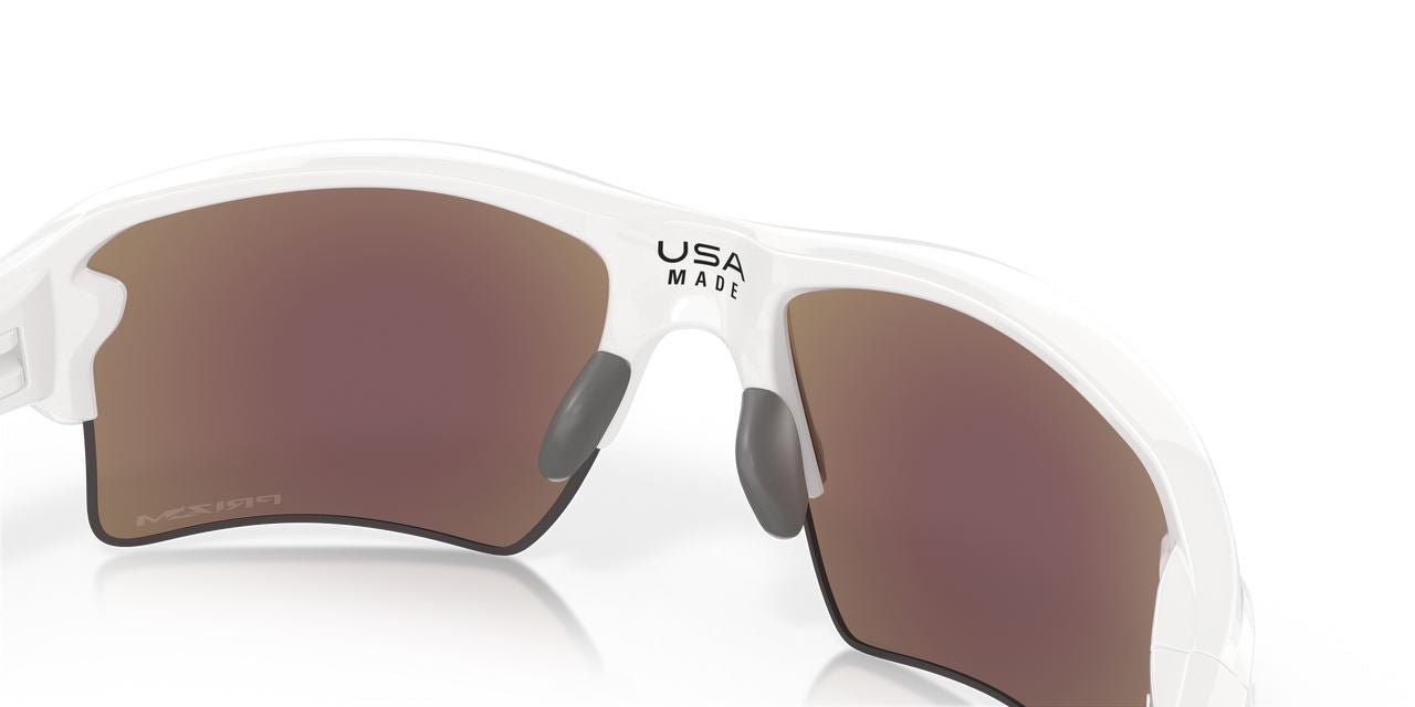 Oakley Flak 2.0 XL Sunglasses Prizm Sapphire Lenses Polished White Sports FrameOakley