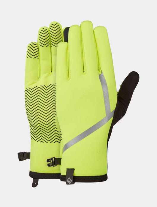 Ronhill Wind-Block Gloves – Thermal Windproof Running Reflective Gloves - Fluo Yellow