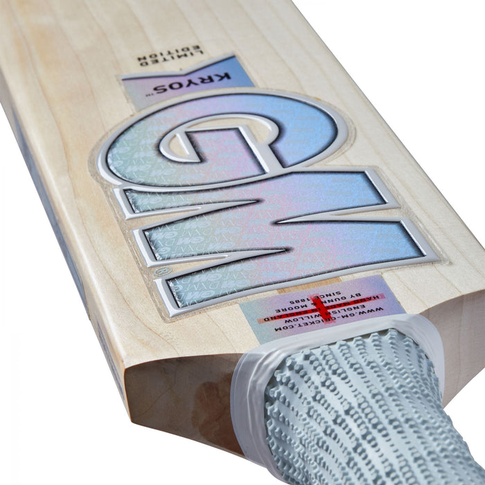 Gunn & Moore Cricket Bat Kryos L540 DXM 606 Grip Handle English Willow - Harrow