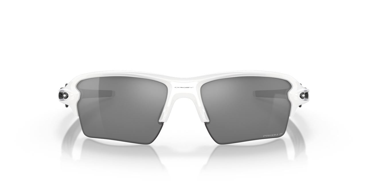 Oakley Flak 2.0 XL Sports Sunglasses Polished White Frame Prizm Black Polarized Lens