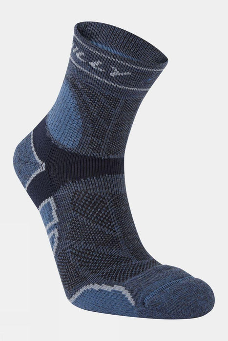 Hilly Womens Trail Anklet Max Cushion Sports Running Socks - Marine / Navy