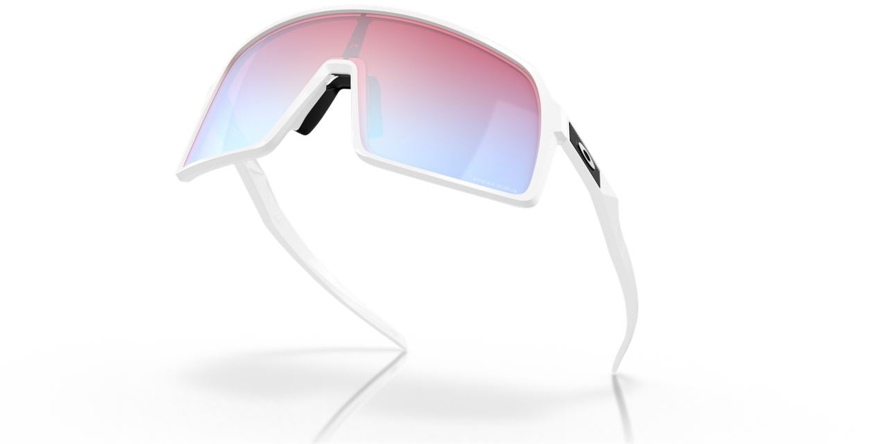Oakley Sutro Sports Sunglasses Polished White Frame Prizm Snow Sapphire Lens