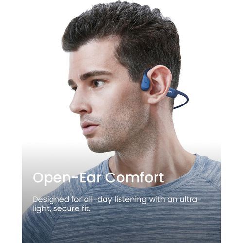 Shokz OpenRun Bluetooth Open Ear Bone Conduction Headphones USB Type C - Blue