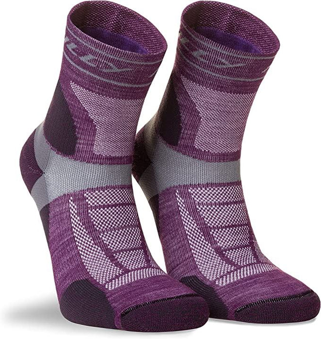 Hilly Trail Anklet Socks Cushion Sports Running Blackberry/Grey - 3 Pairs for 2Hilly