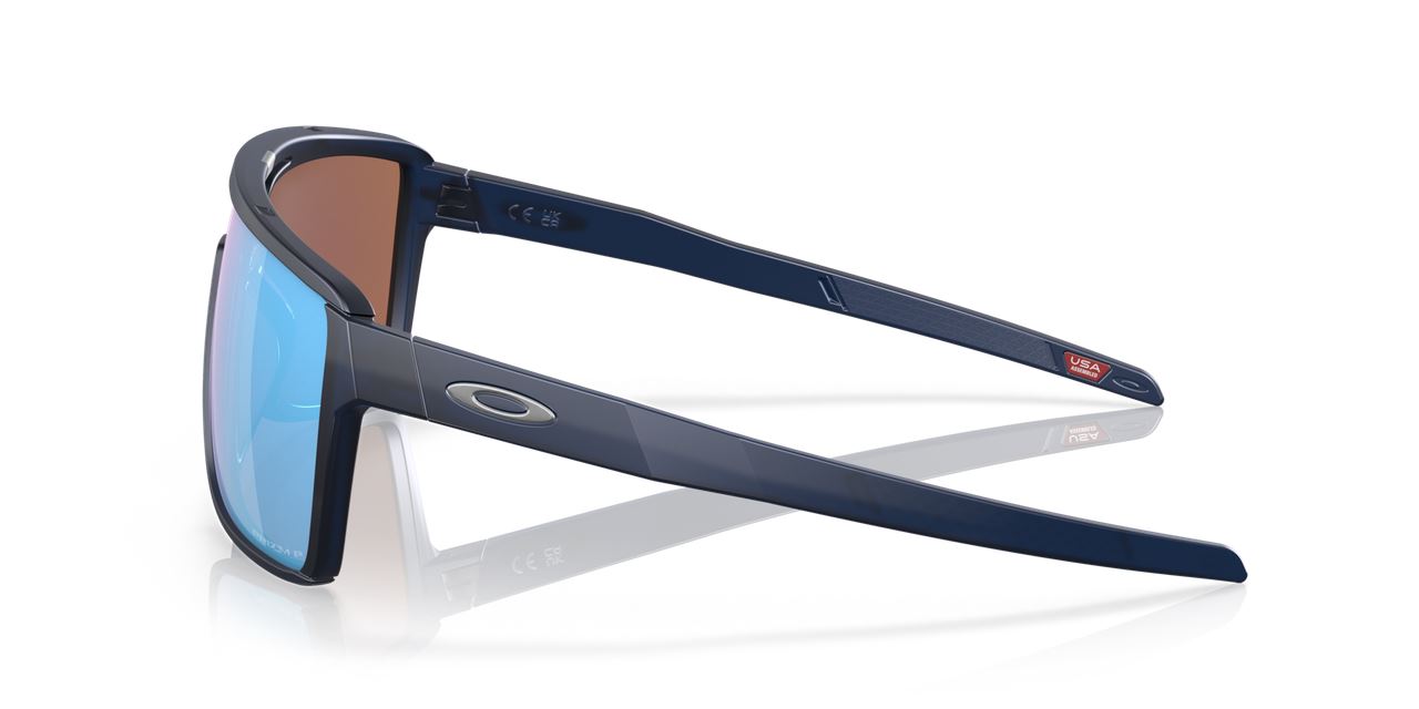 Oakley CASTEL Sunglasses Matte Blue Frame Prizm Deep Water Polarized Lens