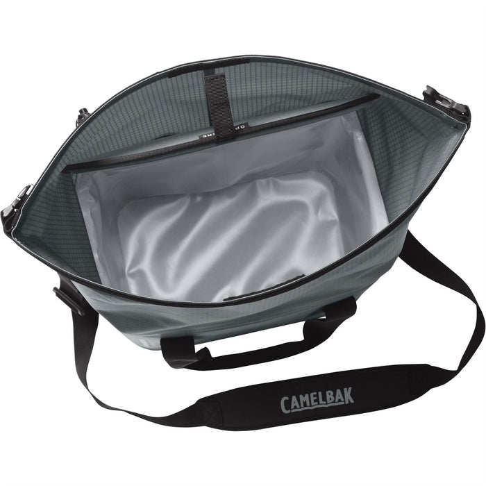 CamelBak ChillBak 18L Cube Soft Cooler with 3L Fusion Group Reservoir Waterproof Roll-Top Closure Cooler Bag - Monument Grey