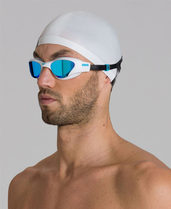 Arena Swimming Goggles The One Mirror - Fits Most Face Shapes - Blue / White