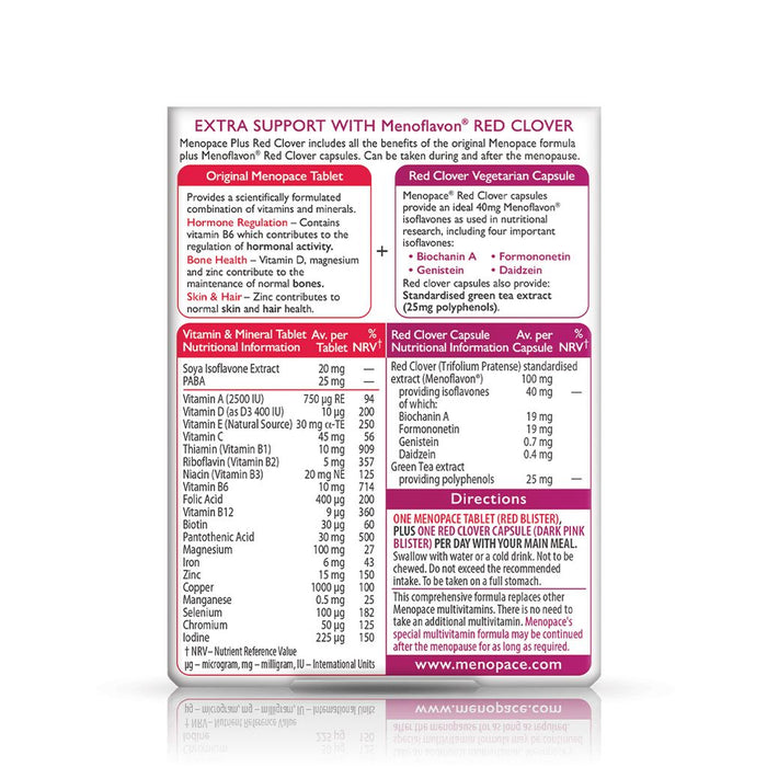 Vitabiotics Menopace Red Clover 24 Nutrients Vitamins Menopause Supplements -56
