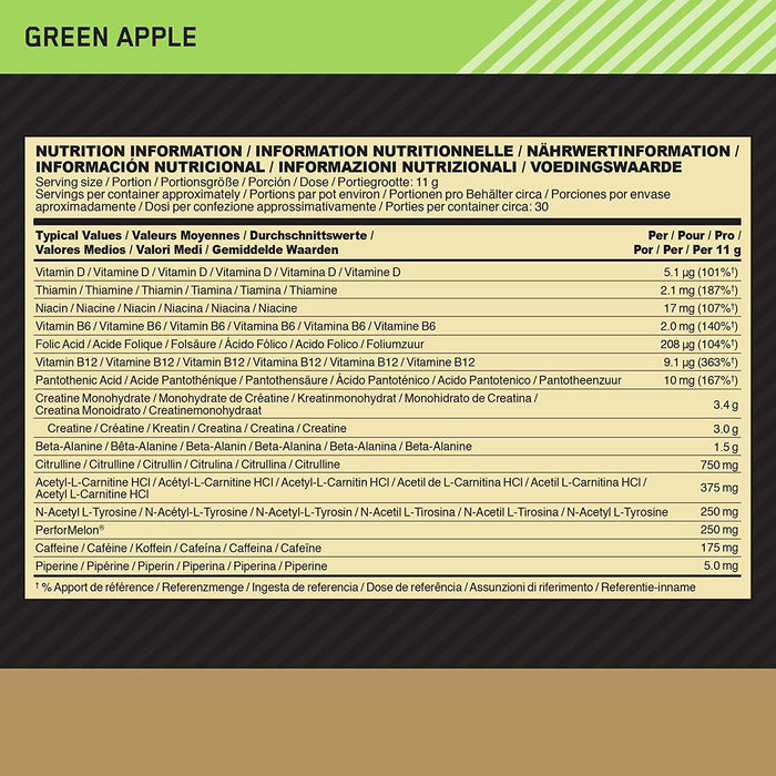 Optimum Nutrition Gold Standard Pre-workout Powder Energy Supplement
