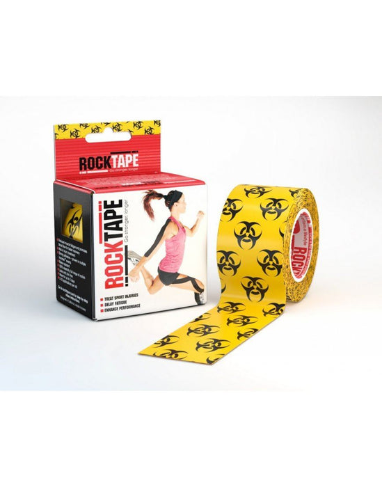 Rocktape Strong Adhesive Kinesiology Tape Patterned Roll - Biohazard