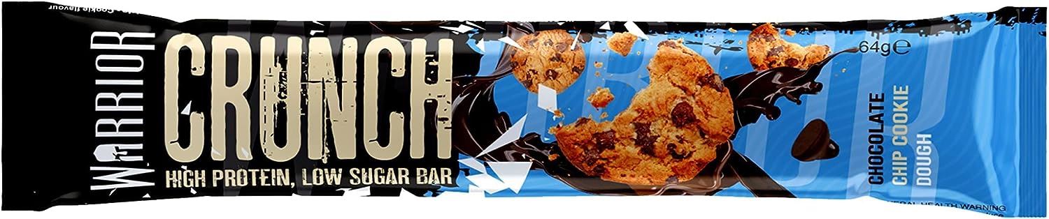Warrior Crunch Bars High Protein Low Carbs Muscle Building Gym Training 12 x 64g