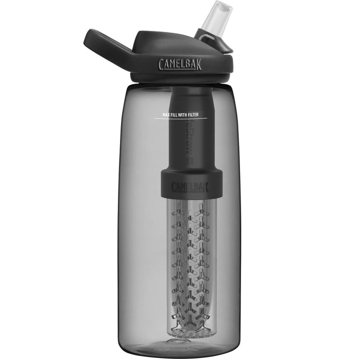 CamelBak Eddy Bottle Filtered By Lifestraw Dual Filter Water Bottle 1L Charcoal