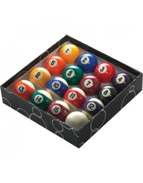 Power Glide Classic Standard Spots and Stripes Pool Balls 47.5mm - Boxed