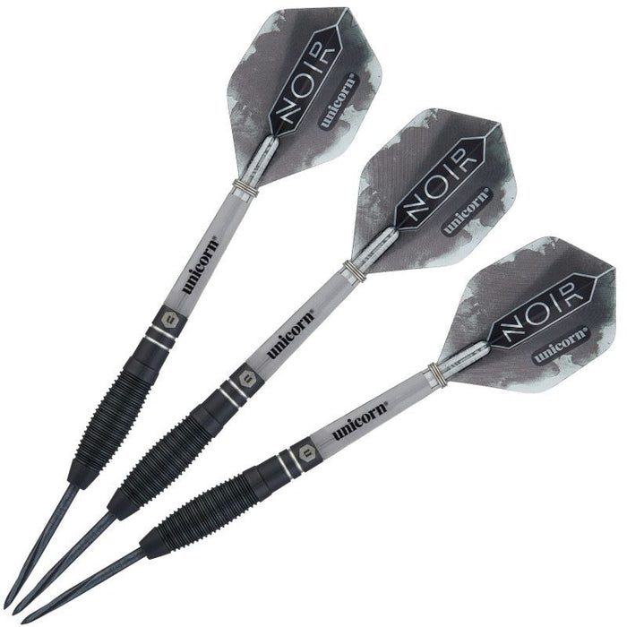 Unicorn Noir Style 1 Steel Tip Dart Set – 90% Tungsten Professional Darts