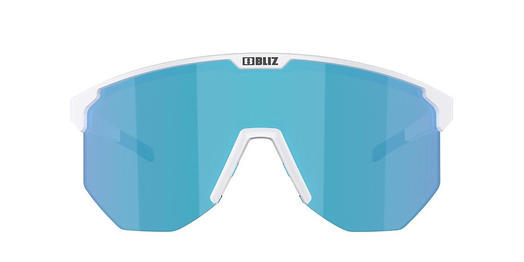 Bliz Hero Small Sunglesses Shades White Frame Brown/Blue lens