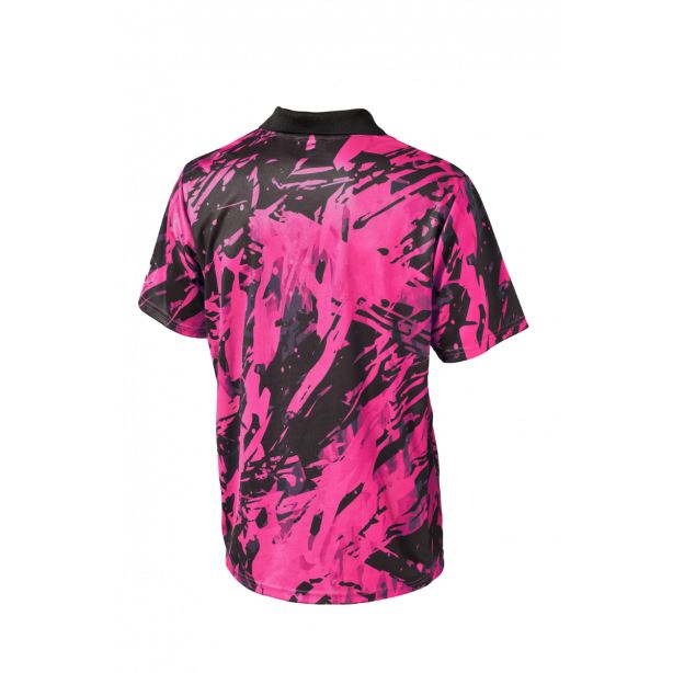 Unicorn Darts Pro Tech Camo Shirt Micro Mesh 3-Tuk Polyester Soft-Feel Casual Wear - Pink