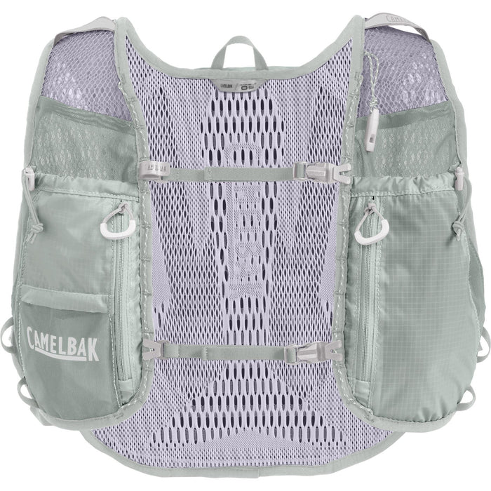 Camelbak A Zephyr Pro Vest Women Hiking 12L Hydration 2 x 500ml Quick Stow Flasks -Sky Grey/Lavender Blue