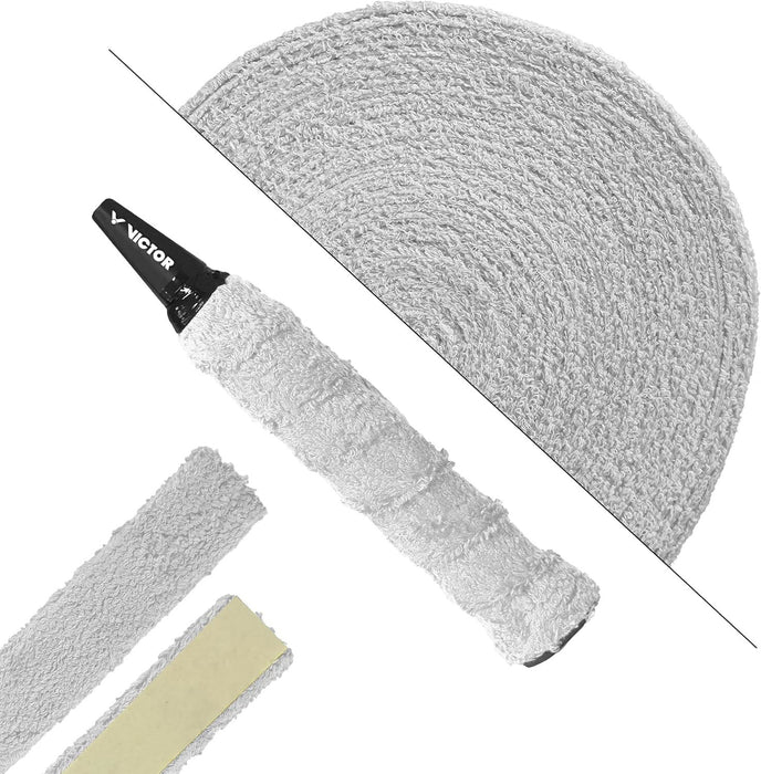 Victor Frotte Badminton Tennis Racket Towellong Grip Reel 12M - White