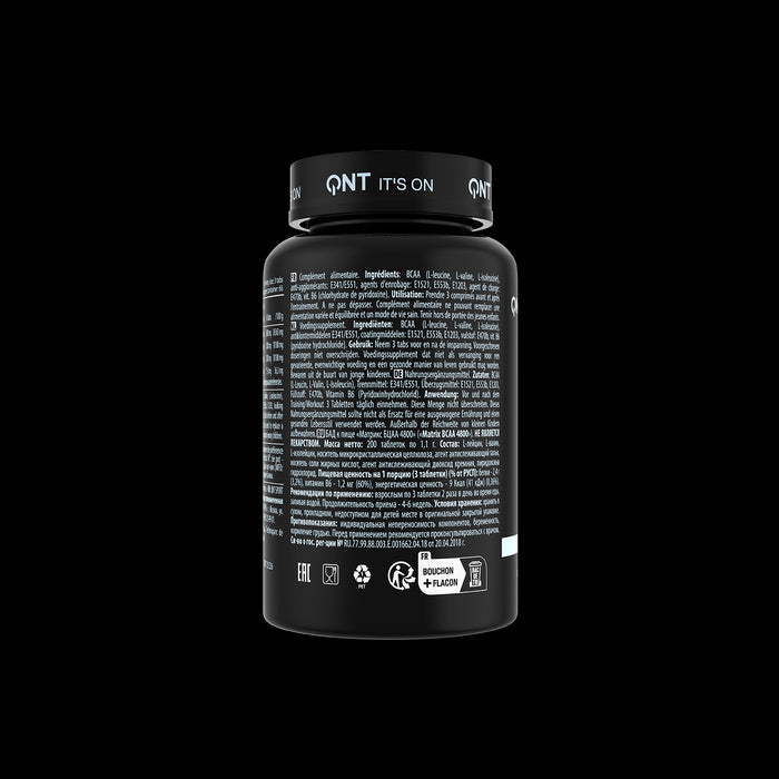 QNT Matrix BCAA 4800 Mega Size Amino Acid Muscle Recovery Supplement - 200 Caps