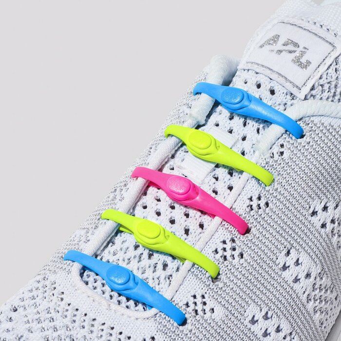 Hickies Laces Originals No Tie Elastic Shoelaces 14 Pack - Neon Multi Colour